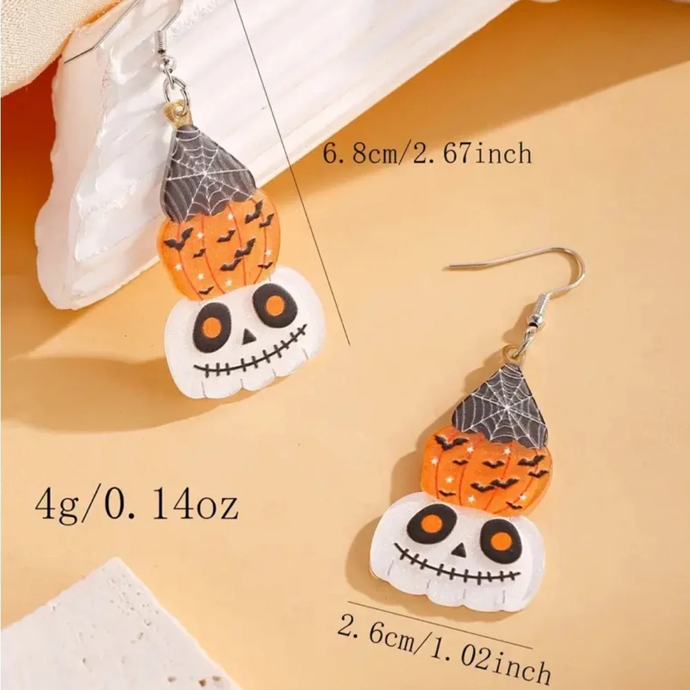 Halloween Pumpkin Dangle Earrings